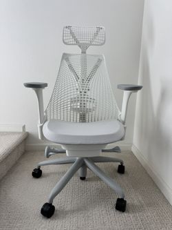 Brand New Herman Miller Sayl Office Chair (White) - Free Headrest Included!