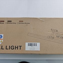 Matte Black 16 in. LED Picture Light with Remote Control Dimmable and Swivel