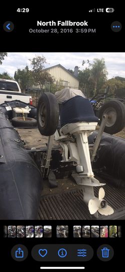 Zodiac Boat , Inflateable, 15 Footer Outboard Motor