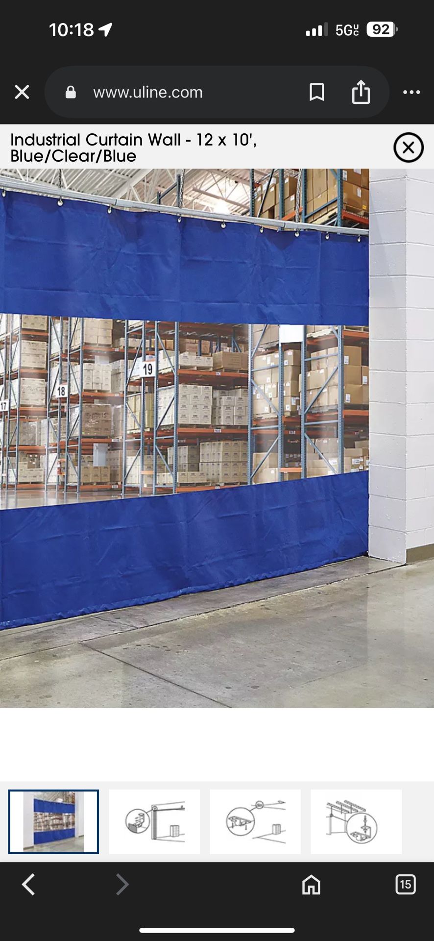 10x12 Commercial Curtain