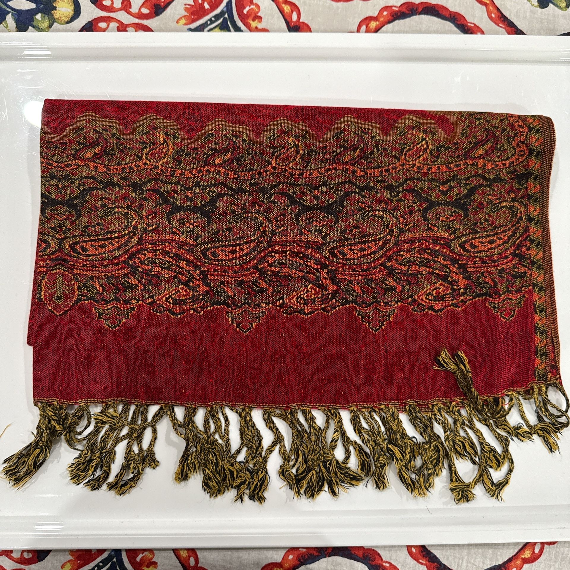 New | Red Pashmina Shawl