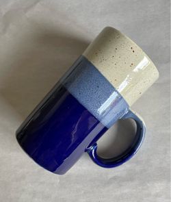 Vintage 12-oz Tri-Tone Blue and Gray Speckled Mug