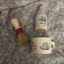 Vintage Old Spice shaving Brush And Cup