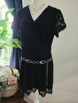 Black Lace Mini Dress/Romper