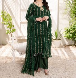 BRAND NEW! Full embroidered fancy eastern wear shalwar kameez Pakistani, Indian