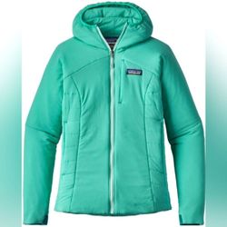 Patagonia Nano Air Women's Green Hooded Puffer Jacket Coat Women XL