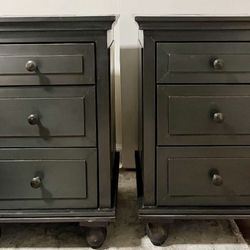 Restoration Hardware 3 drawer nightstands