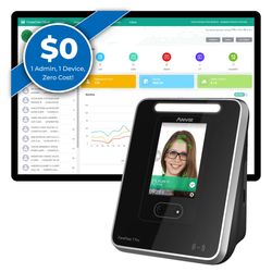 Time Clocks for Employees Small Business - FacePass 7 Pro Biometric Clock in and Out Machine - Face + RFID + Pin Punching in one, Support Door Access,