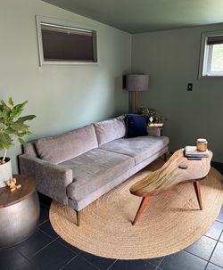 86” West Elm Andes Distressed Pewter (Like New) Sofa 🛋️