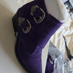 Womens Purple Boots Size 6 