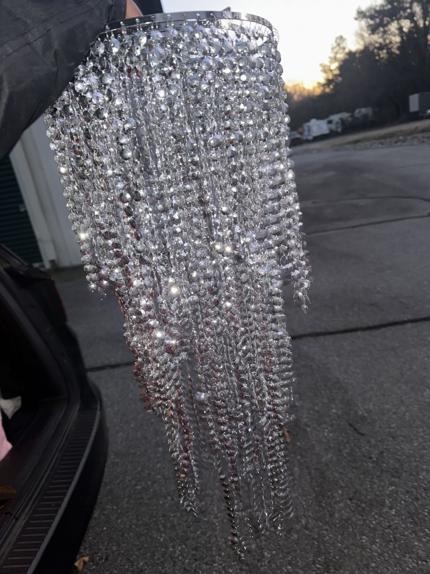 Silver Chandeliers Located In Charlotte, North Carolina
