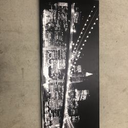 B&W Print Of Downtown Columbus skyline 