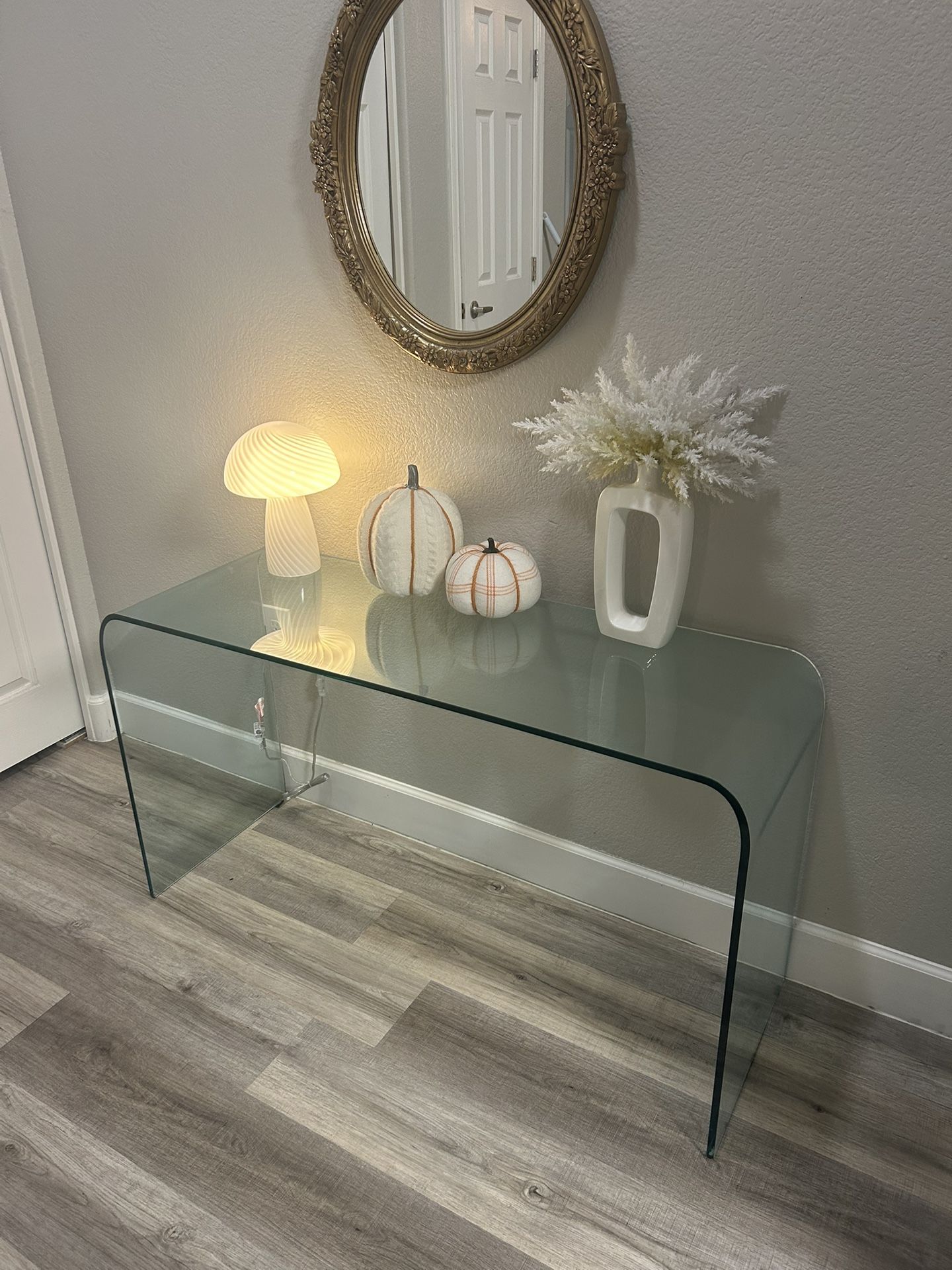 Glass Waterfall Table 
