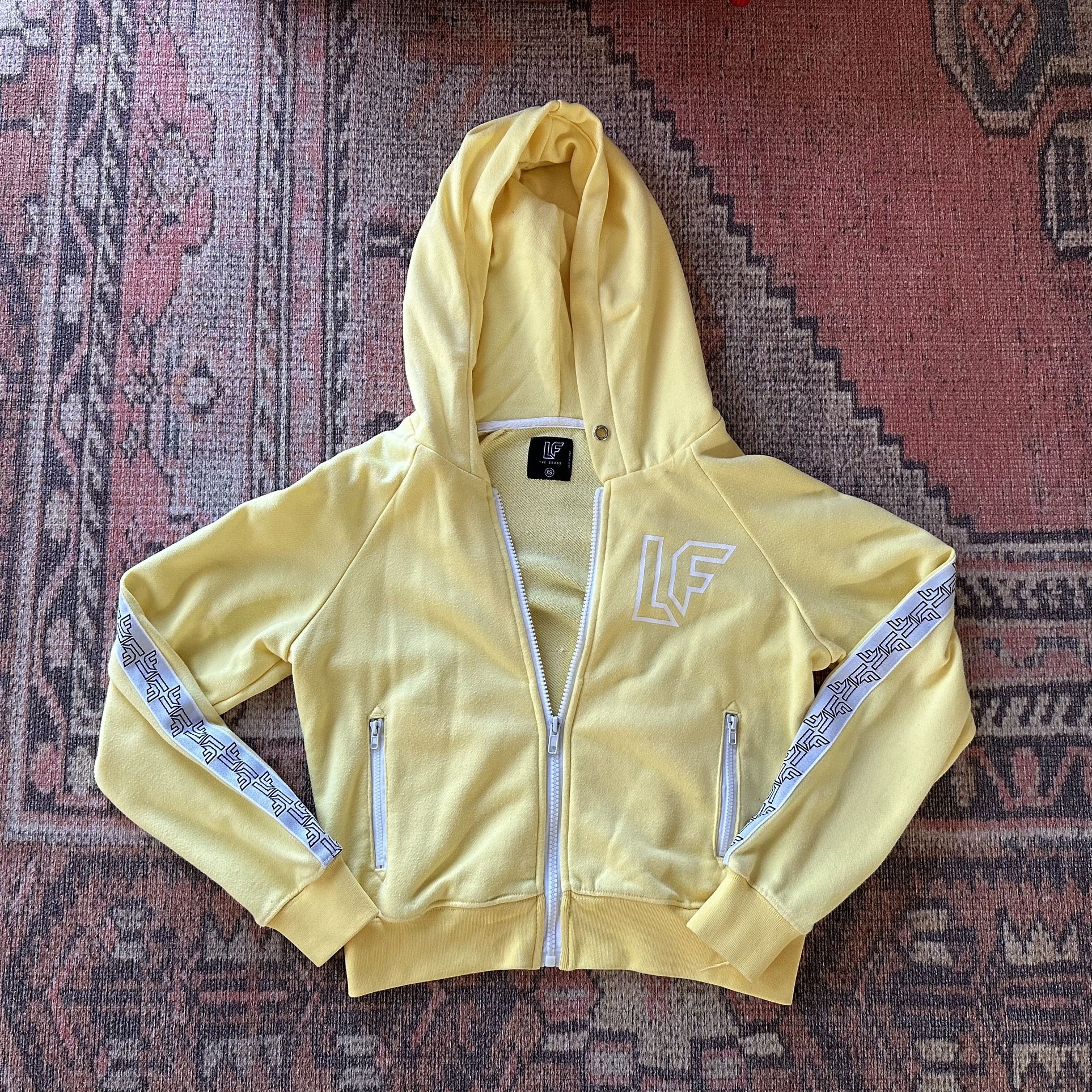 LF the Brand Banana Yellow Sporty Jacket with Hoodie