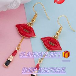 Cute Lip & Lipstick Earrings