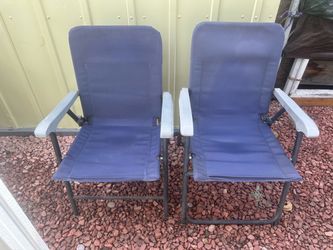 Pair of Folding Padded Patio/Camping Chairs – Heavy Duty Outdoor Lawn Chairs