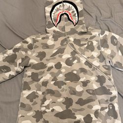 Bape Zip Up Shark Hoodie Size Medium Used In Good Condition Authentic 