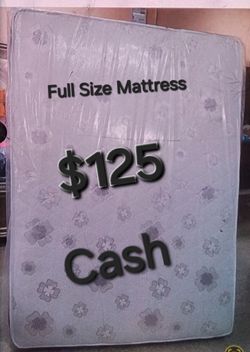 Special  Full Size Mattress Only $125 cash