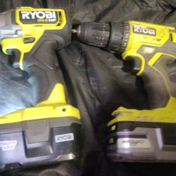 Ryobi Impact And Drill BATTS INCLUDED 