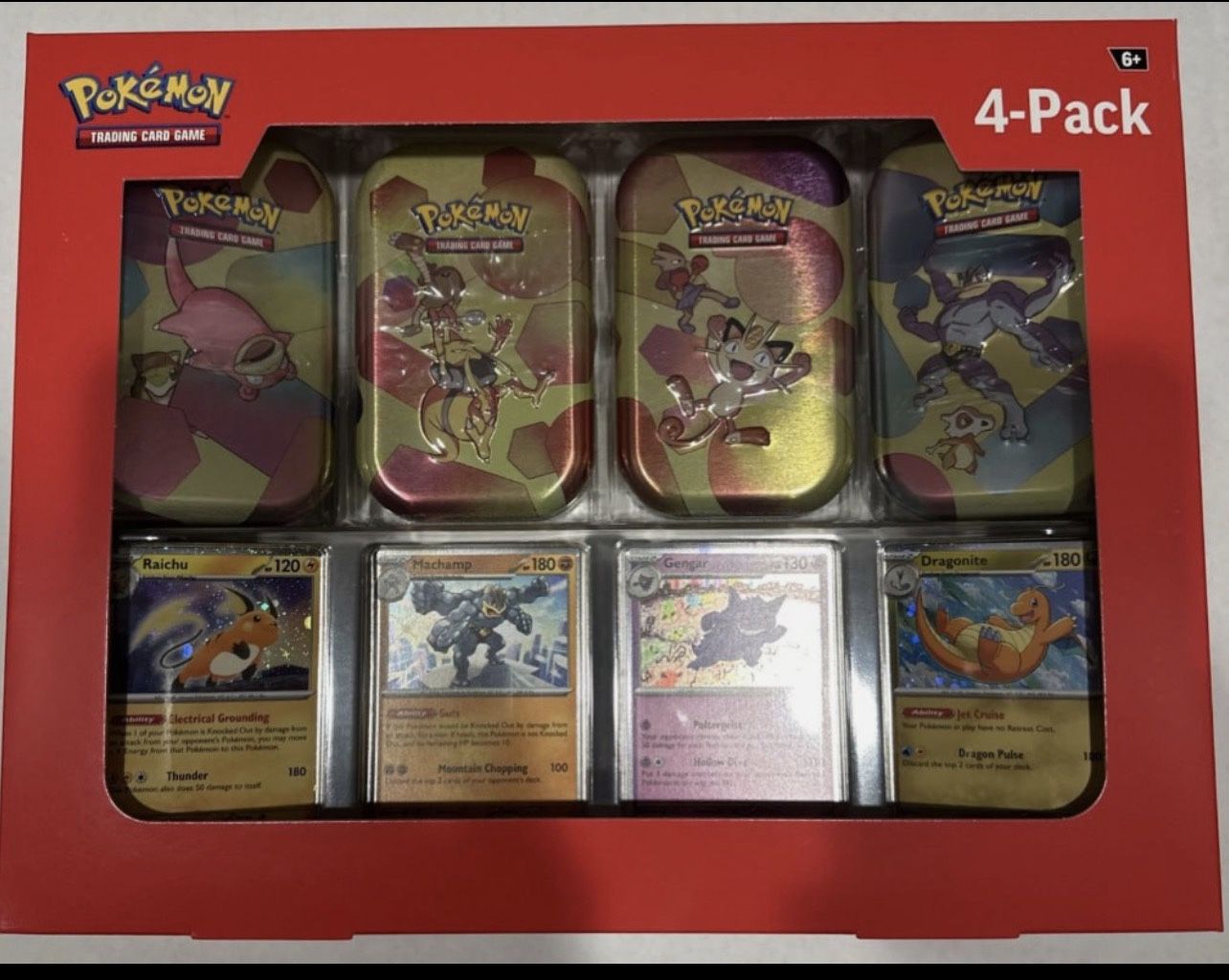 Pokemon TCG 151 Mini Tins 4 Pack + 4 Promos Sams Club Exclusive NEW 