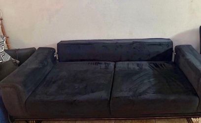Turner Queen Sleeper Sofa - Like New, Blue Fabric