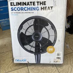 New Air 18 Inch Outdoor 2 In 1 Misting Fan