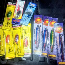 Panther Martin, Dart, Mepps, Bluefox Spinners