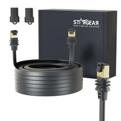 STARGEAR 32.8FT Starlink Gen 3/Mini Cable, Starlink Flat Hidden Power Ethernet Cable, Starlink Accessories Extreme Slim Power Cord Shielded For Window