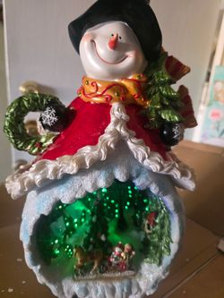 Light-Up Snowman Christmas Figurine