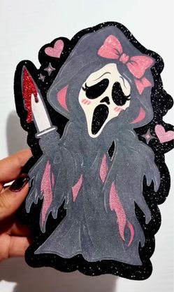 Ghostface Glitter Sticker Decal