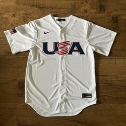 NIKE World Baseball Classic Team USA Home Jersey 2023 Men’s Size Medium M WHITE