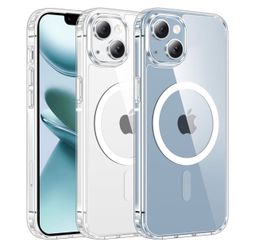 iPhone 14 Plus Case Compatible with Magsafe Clear Phonecase Anti Yellowing, Military Grade Drop Protection, Slim Magnetic Phone Cases, Shockproof Bump