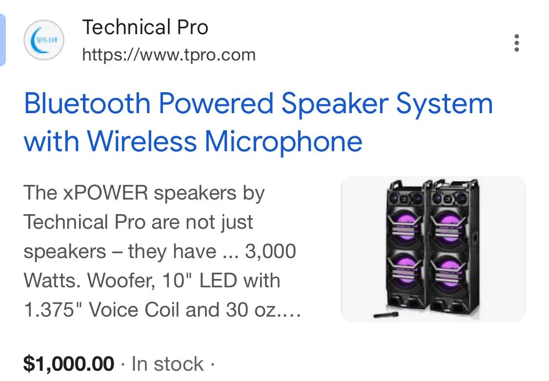 Technical Pro X power Bluetooth LED Active &passive Speaker Set 