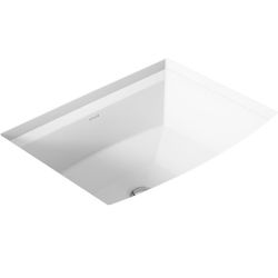 Kohler 2355-0 Archer® 20" rectangular undermount bathroom sink, White