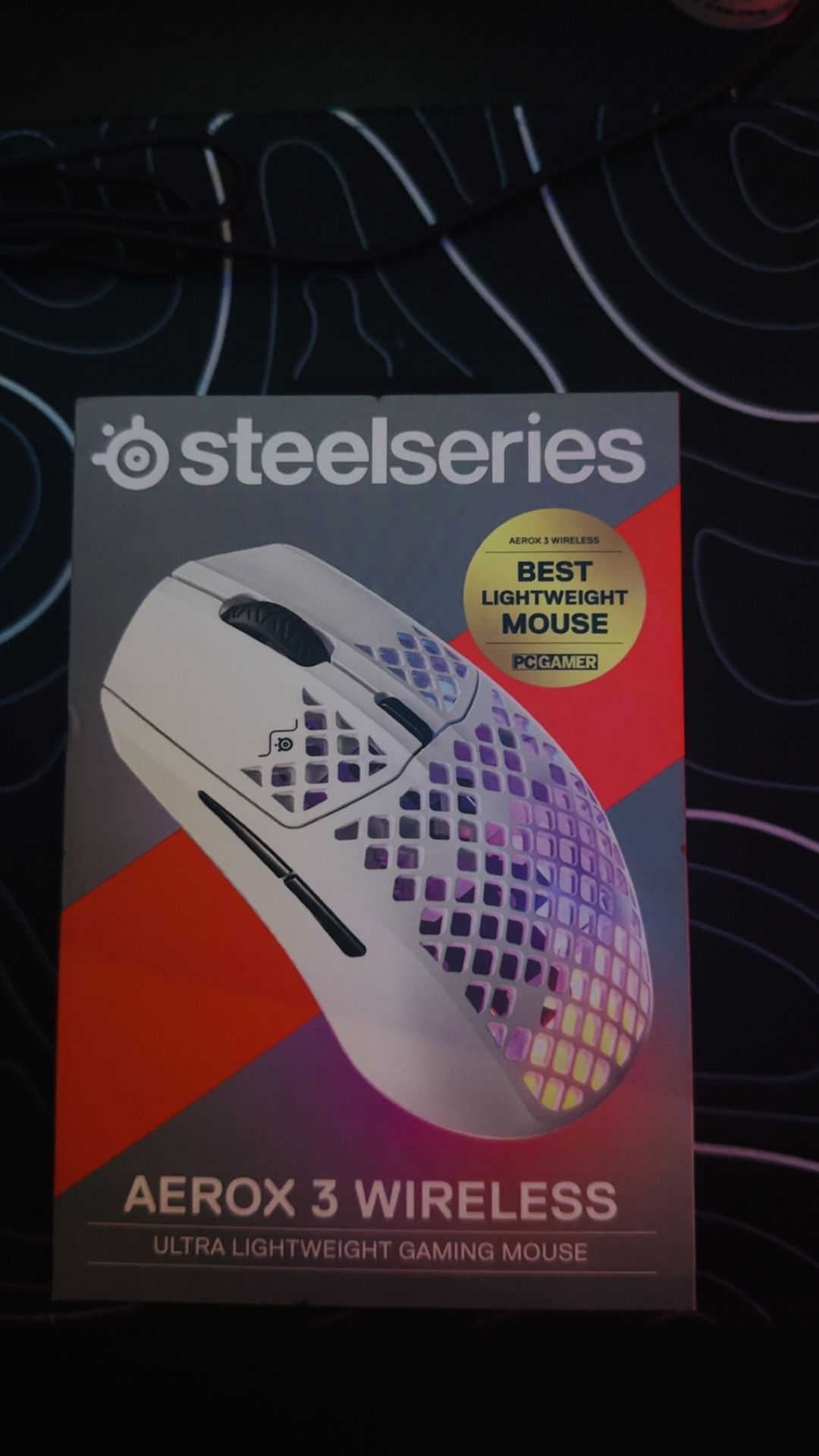 NEW- SteelSeries AeroX 3 Snow Wireless Gaming Mouse - White