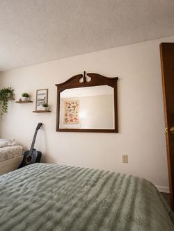 NEGOTIABLE American Drew Solid Wood Framed Wall Mirror 48” x 45”