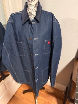 Dickies Men's Denim Blanket Lined Chore Coat Big Xl