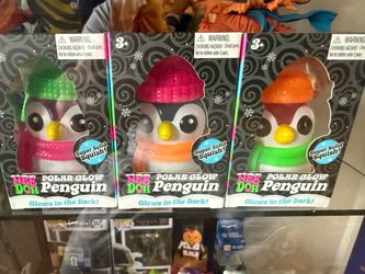 Nee Doh Polar Glow Penguin Squish Toy