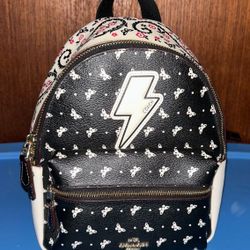 Coach Mini Charlie Backpack In Butterfly Bandana Print Style 