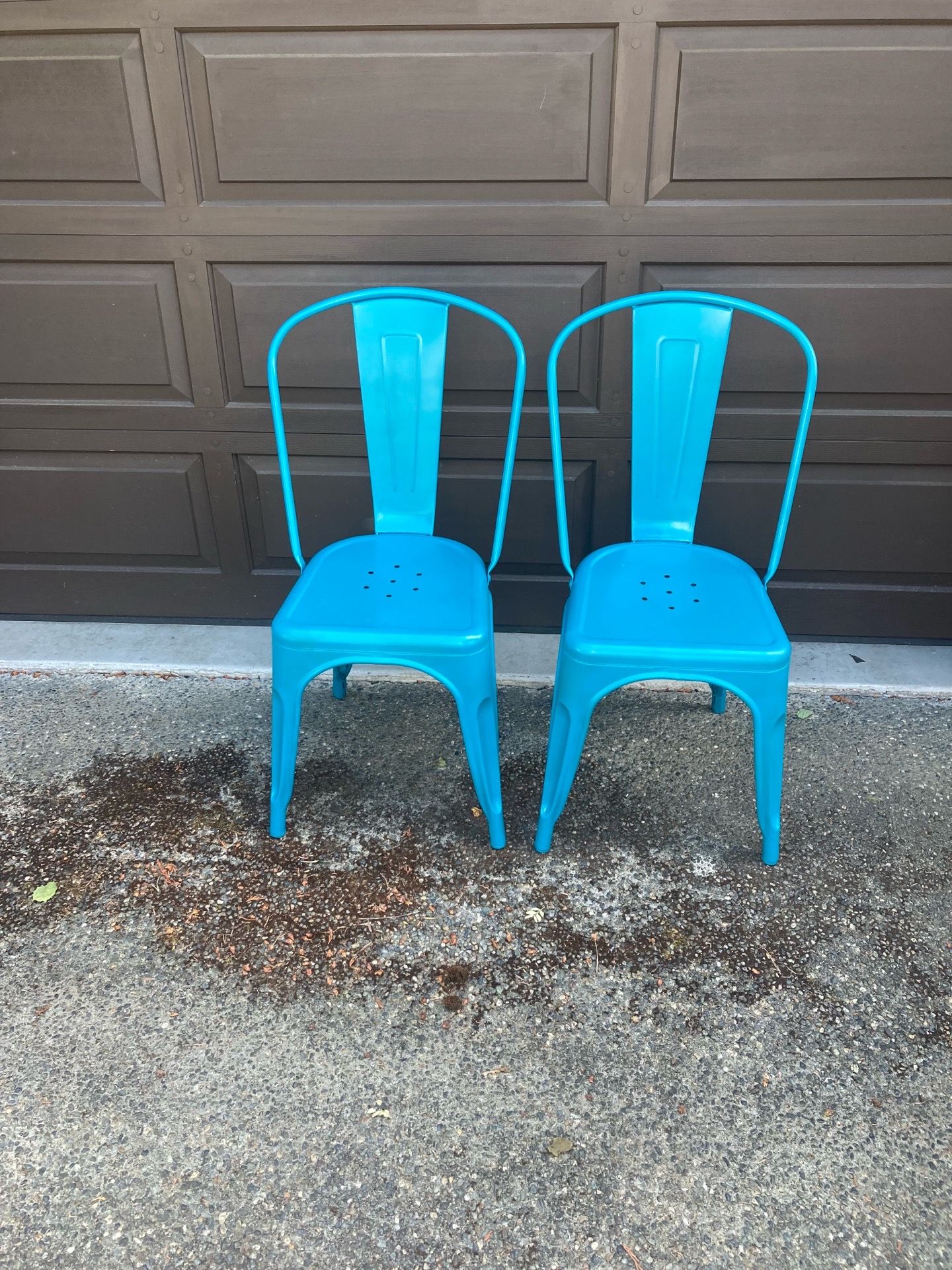 Pair - Outdoor Metal Chairs
