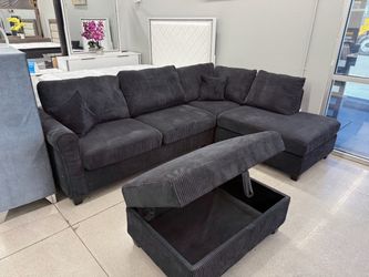 Sectional With Storage Ottoman 🔥🔥🔥