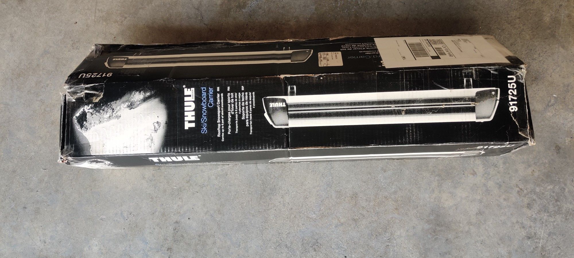 Thule 91725U Universal Ski & Snowboard Rack Black