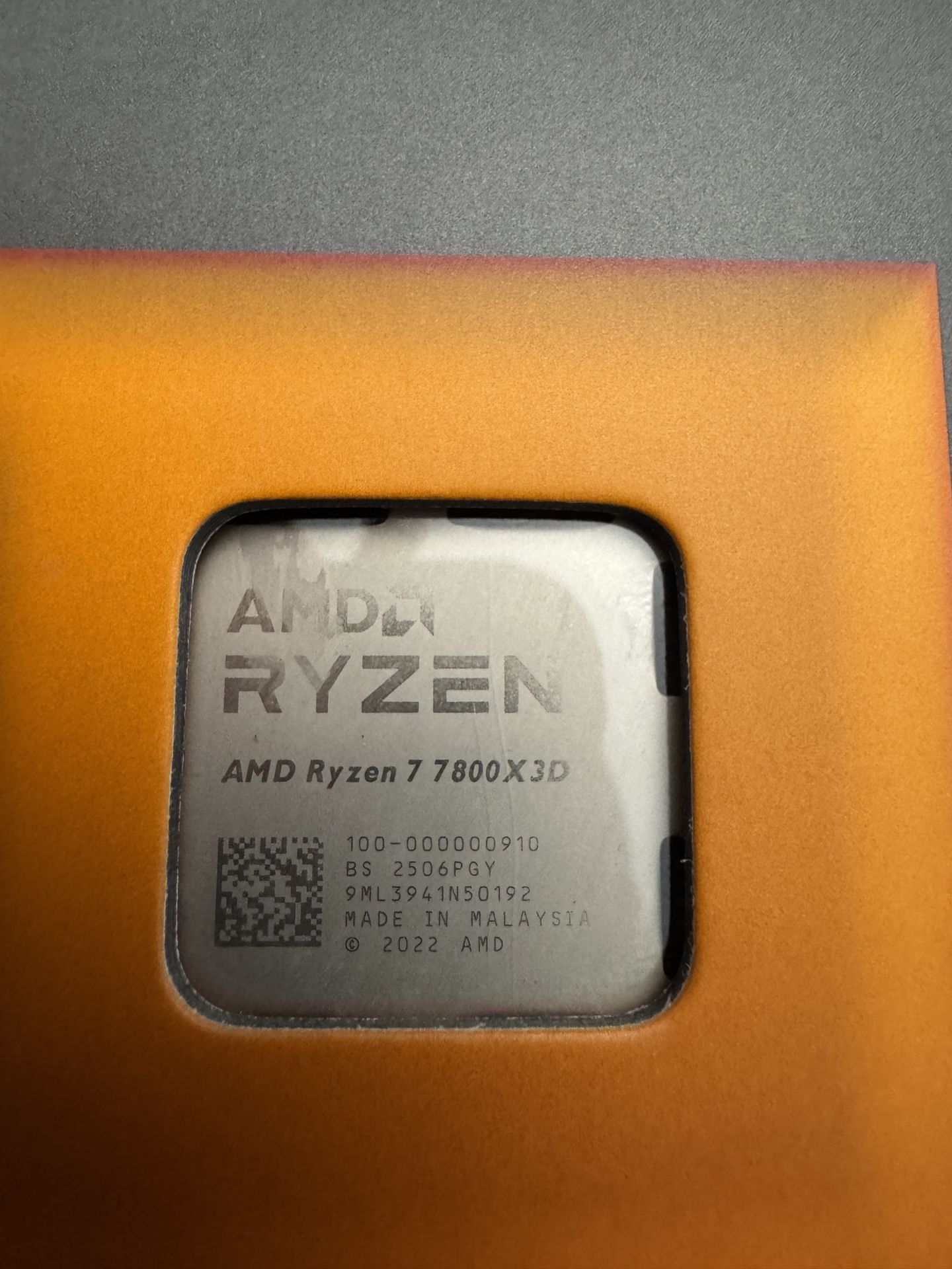AMD Ryzen 7 7800x3D CPU