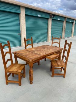 Rustic table and chairs