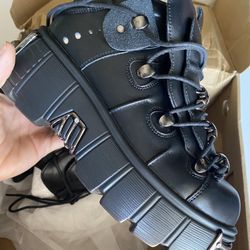 Goth Platform Lace-up Boots