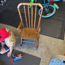 Small Kids Rocking Chair Antique 