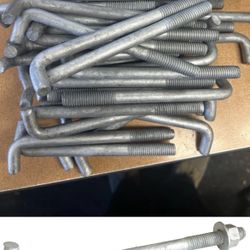 HOT DIPPED GALV. ANCHOR BOLT W/NUT & WASHER (50 Sets)