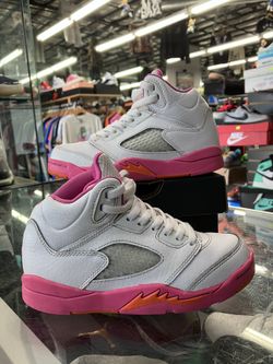 Air Jordan 5 Retro Preschool WNBA Pinksicle Safety Orange