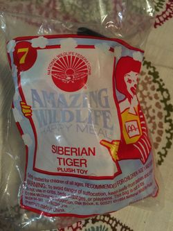 Amazing Wildlife McDonalds Happy Meal Plush Toy - #7 Siberian Tiger