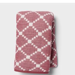 Body Pillow Cover Reversible Matelasse Red Lattice - Threshold